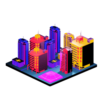 Retro isometric building png