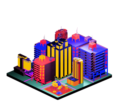 Isometric building in retro style png