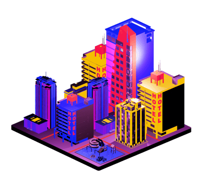 Isometric building in retro style png