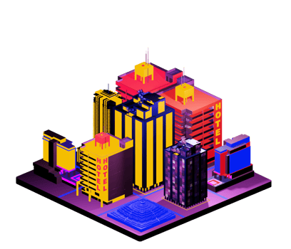 Isometric building in retro style png