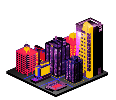 Isometric building in retro style png