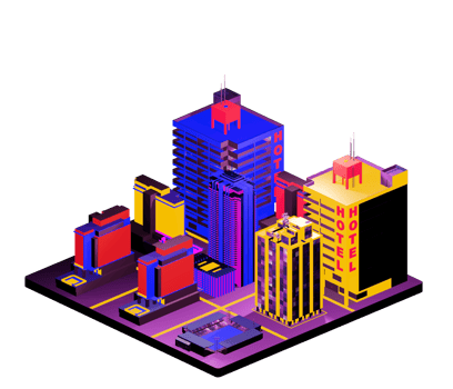 Isometric building arrangement png