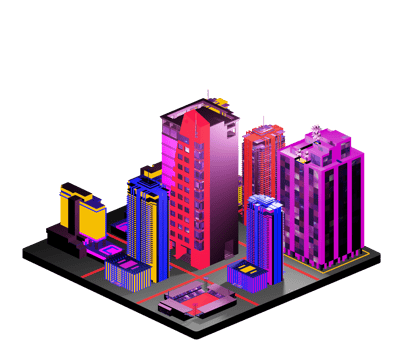 Isometric building arrangement png