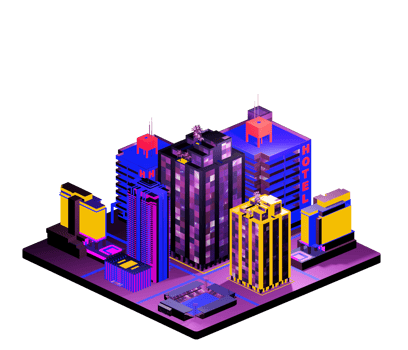 Retro isometric building png