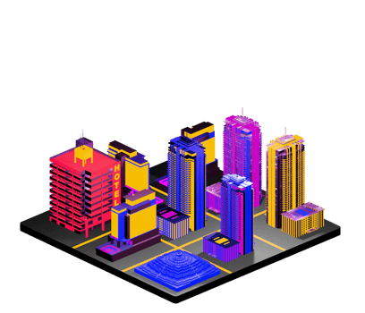 Retro isometric building png