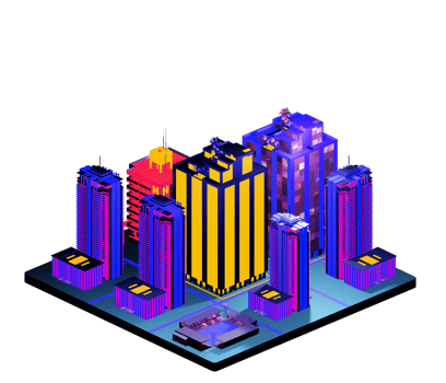 Retro isometric building png