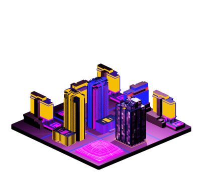 Retro isometric building png