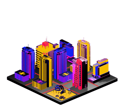 Retro isometric building png