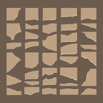 a set of torn paper vector