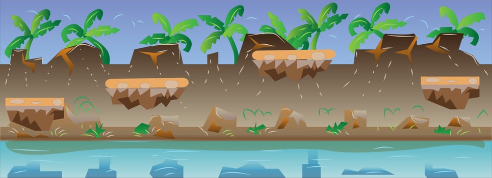 River Game Background vector
