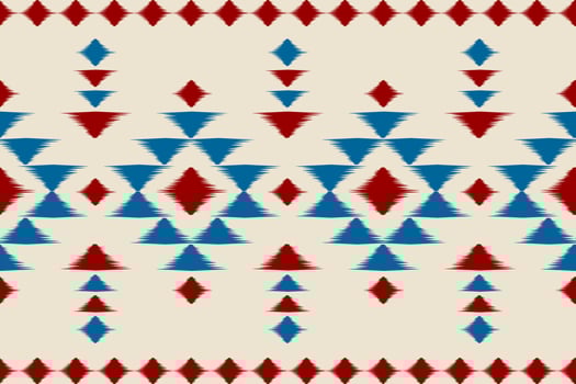 Carpet ethnic ikat art. Seamless pattern in tribal. Aztec geometric ornament print. vector