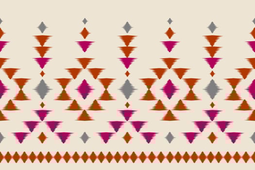 Abstract ethnic ikat art. Seamless pattern in tribal. Aztec geometric ornament print. vector