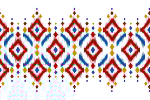 Carpet ethnic ikat art. Seamless pattern in tribal. Aztec geometric ornament print. vector