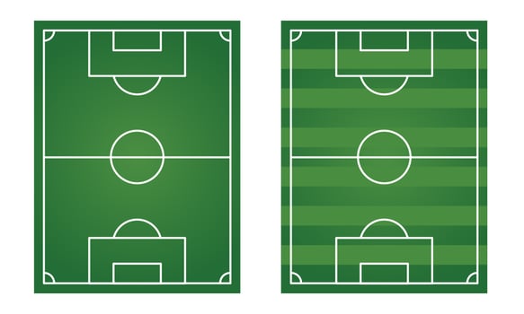 Two soccer fields vector style. football fields
