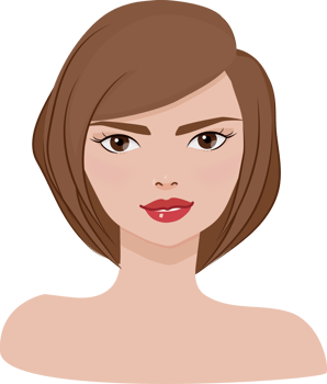 woman face portrait in different hair style png