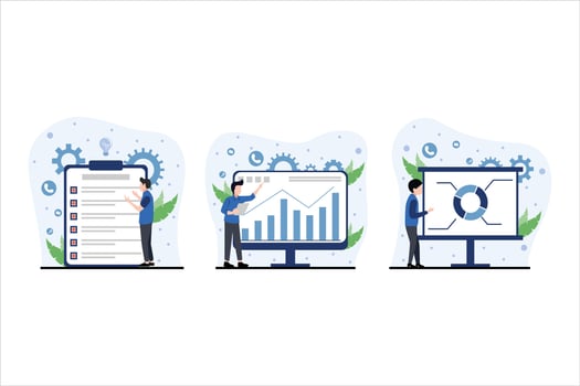 Business Flat Bundle Design Illustration vector