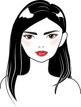 woman face portrait in different hair style png