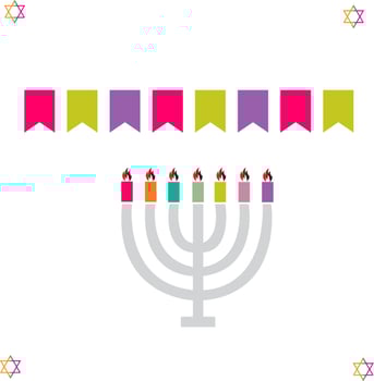Background happy hanukkah.Festive party decoration. Modern blurred vector illustration for Jewish Festival of light.