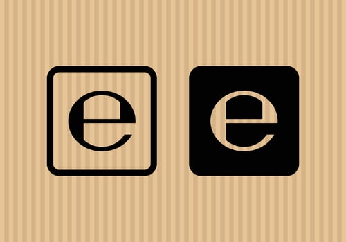 Estimated simple flat icon vector illustration with cardboard texture background