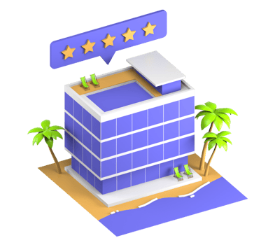5 star hotel 3d icon illustration png