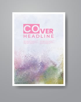 Cards with watercolor background. Design for your cover, date, postcard, banner, logo. vector