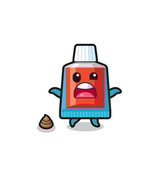 toothpaste earth surprised to meet poop vector