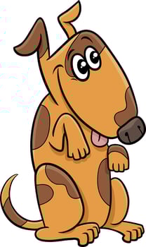 cartoon funny spotted dog comic animal character vector