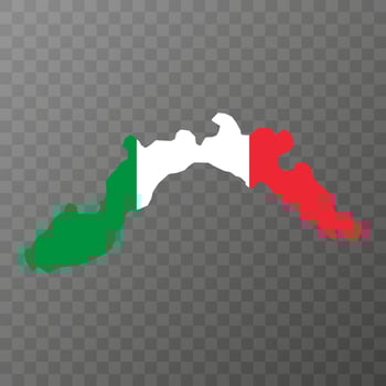 Liguria Map. Region of Italy. Vector illustration.