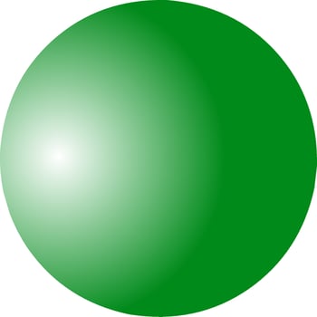 green sphere isolated on white vector