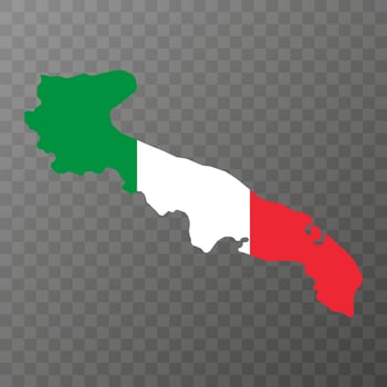 Puglia Map. Region of Italy. Vector illustration.