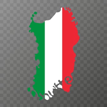 Sardinia Map. Region of Italy. Vector illustration.
