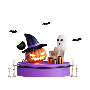 3D Halloween Icon Illustration png