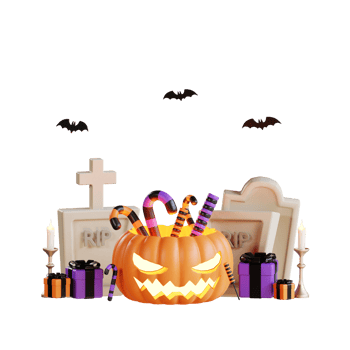 3D Halloween Icon Illustration png