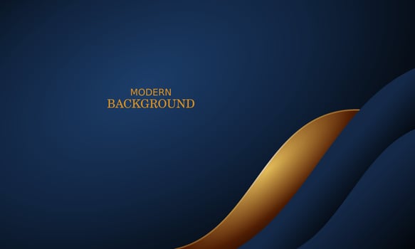 dark blue luxury premium background and gold line. vector
