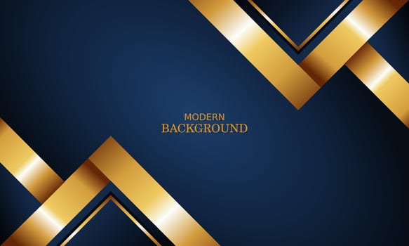 dark blue luxury premium background and gold line. vector