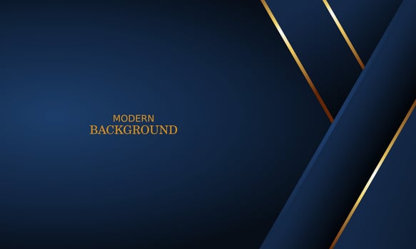 dark blue luxury premium background and gold line. vector