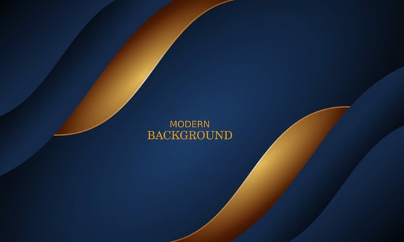 dark blue luxury premium background and gold line. vector