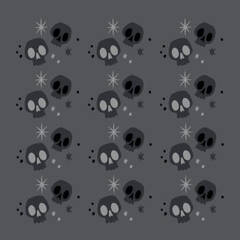 Beautiful background, pattern with skulls and stars vector