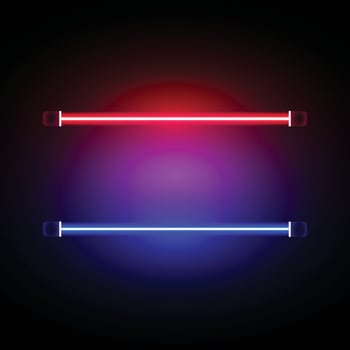 Neon with Blue and Red Sparking Color vector