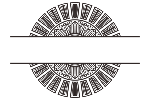 Black Mandala Ornament Frame Border png