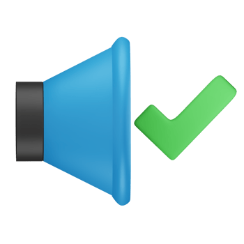 3d realistic green sign sound speaker icon png