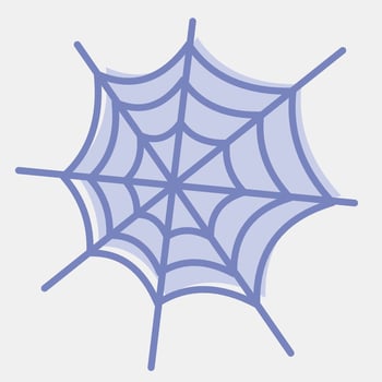 Icon spiderweb.Icon in two tone style. Suitable for prints, poster, flyers, party decoration, greeting card, etc. vector