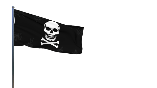 Happy Halloween Scary Skull Flag Waving, Spider Web, 3D Rendering png