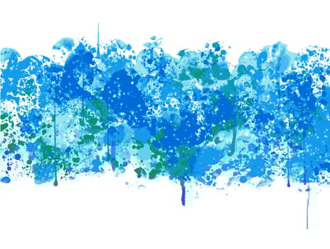Blue Grunge Ink Splats and Blotches Distressed Banner Page Decor vector