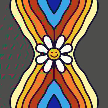 Abstract Groovy Retro Sixties Stripes vector