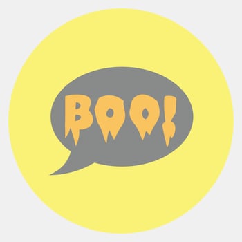 Icon boo.Icon in color mate style. Suitable for prints, poster, flyers, party decoration, greeting card, etc. vector