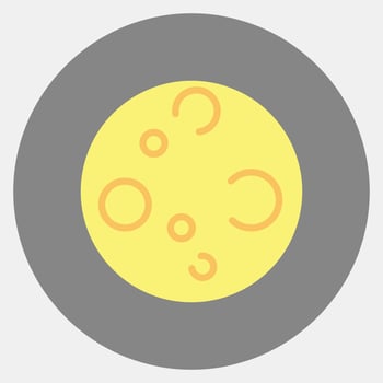 Icon moon.Icon in color mate style. Suitable for prints, poster, flyers, party decoration, greeting card, etc. vector