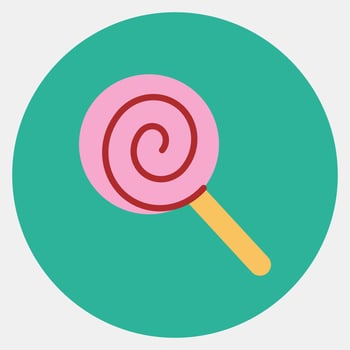 Icon sweets.Icon in color mate style. Suitable for prints, poster, flyers, party decoration, greeting card, etc. vector