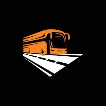 Bus Way Transportation Illustration Logo vector