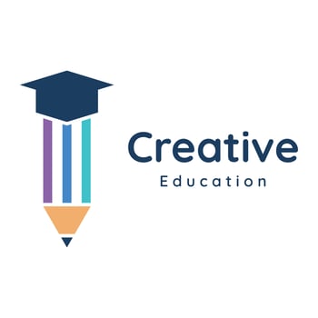 Creative student education logo template design with hat, book, pencil or pen sign.Inspired by graduating students.Logos for universities, colleges of education and schools. vector